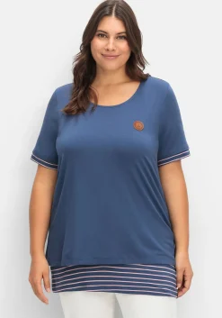 Longshirt in 2-in-1-Optik, mit Rundhalsausschnitt<sheego x Collection L. Outlet