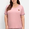 Longshirt in 2-in-1-Optik, mit Rundhalsausschnitt<sheego x Collection L. Online