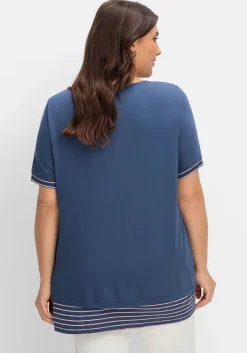 Longshirt in 2-in-1-Optik, mit Rundhalsausschnitt<sheego x Collection L. Outlet
