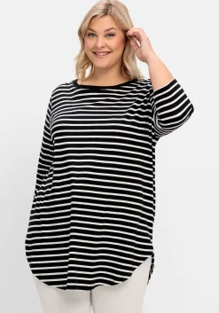 Longshirt in Oversized-Form mit Streifen<sheego Outlet