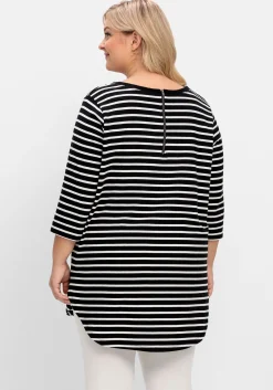 Longshirt in Oversized-Form mit Streifen<sheego Outlet
