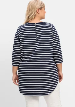 Longshirt in Oversized-Form mit Streifen<sheego Outlet