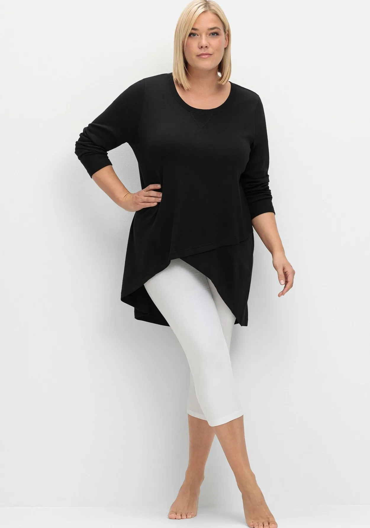 Longshirt in Wickeloptik, in leichter A-Linie<sheego New