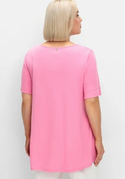 Longshirt mit abgerundetem Saum<sheego Online