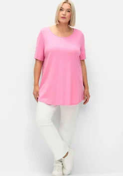 Longshirt mit abgerundetem Saum<sheego Online