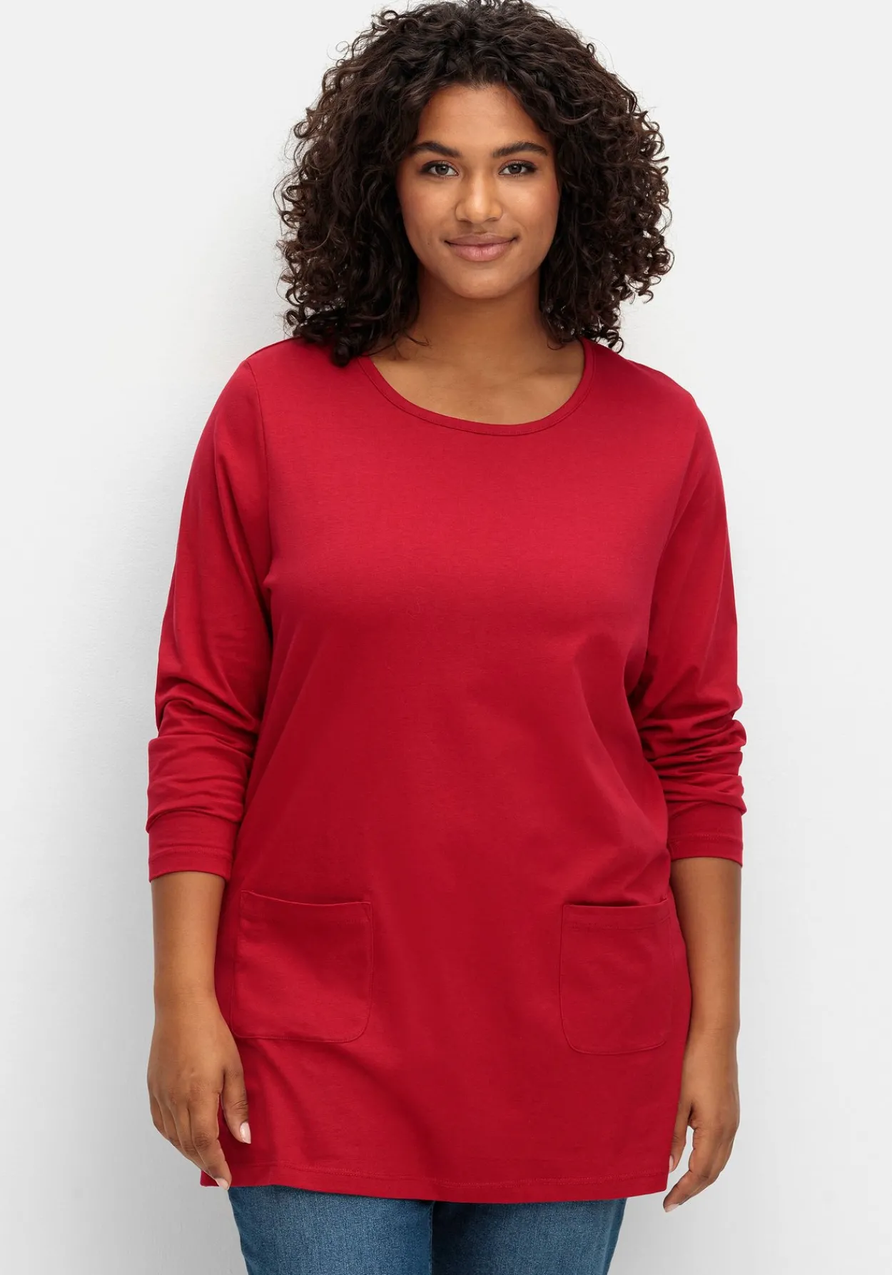 Longshirt mit aufgesetzten Taschen<sheego Sale