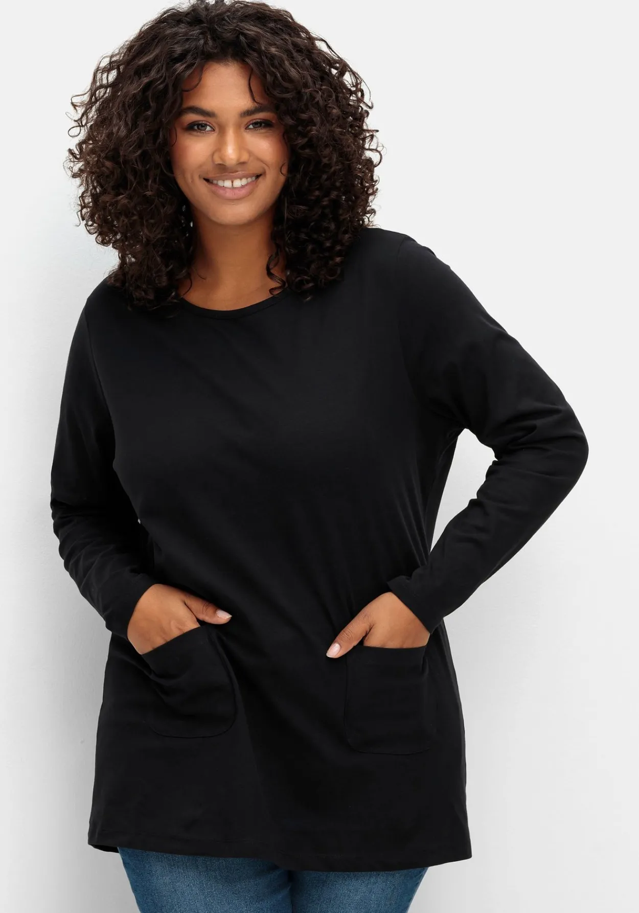 Longshirt mit aufgesetzten Taschen<sheego Online