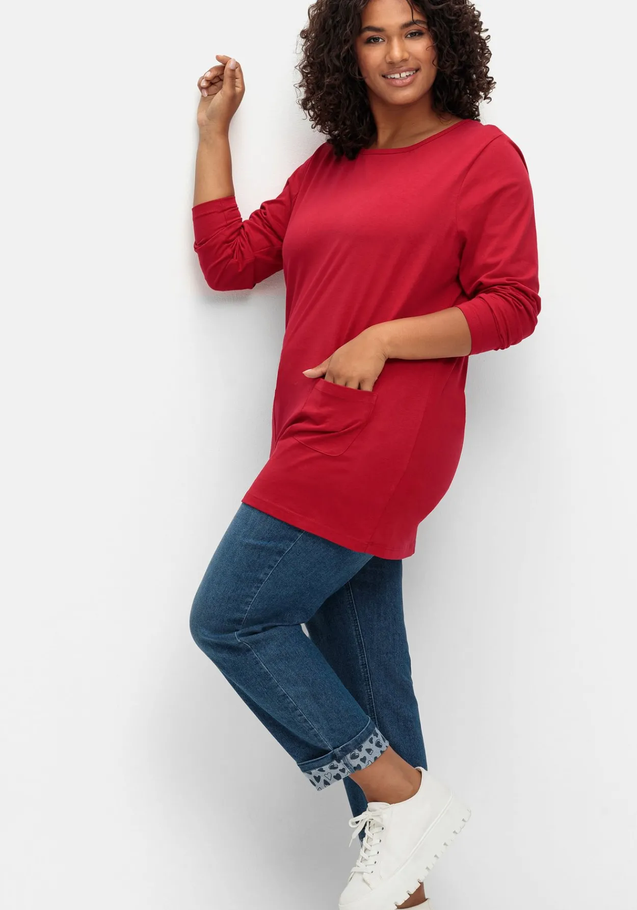Longshirt mit aufgesetzten Taschen<sheego Sale
