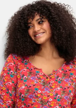 Longshirt mit Blümchen-Alloverdruck<sheego by Joe Browns Fashion