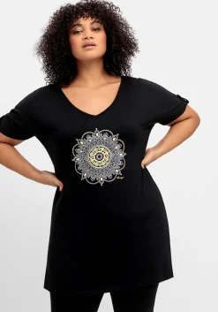 Longshirt mit Frontdruck, in Oversized-Form<sheego Hot