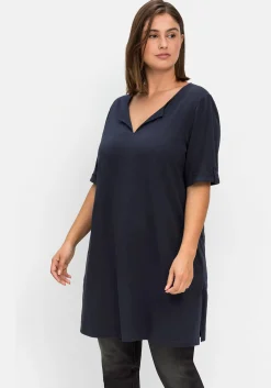 Longshirt mit geschlitztem Ausschnitt<sheego Outlet