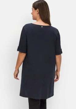 Longshirt mit geschlitztem Ausschnitt<sheego Outlet