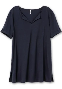 Longshirt mit geschlitztem Ausschnitt<sheego Outlet