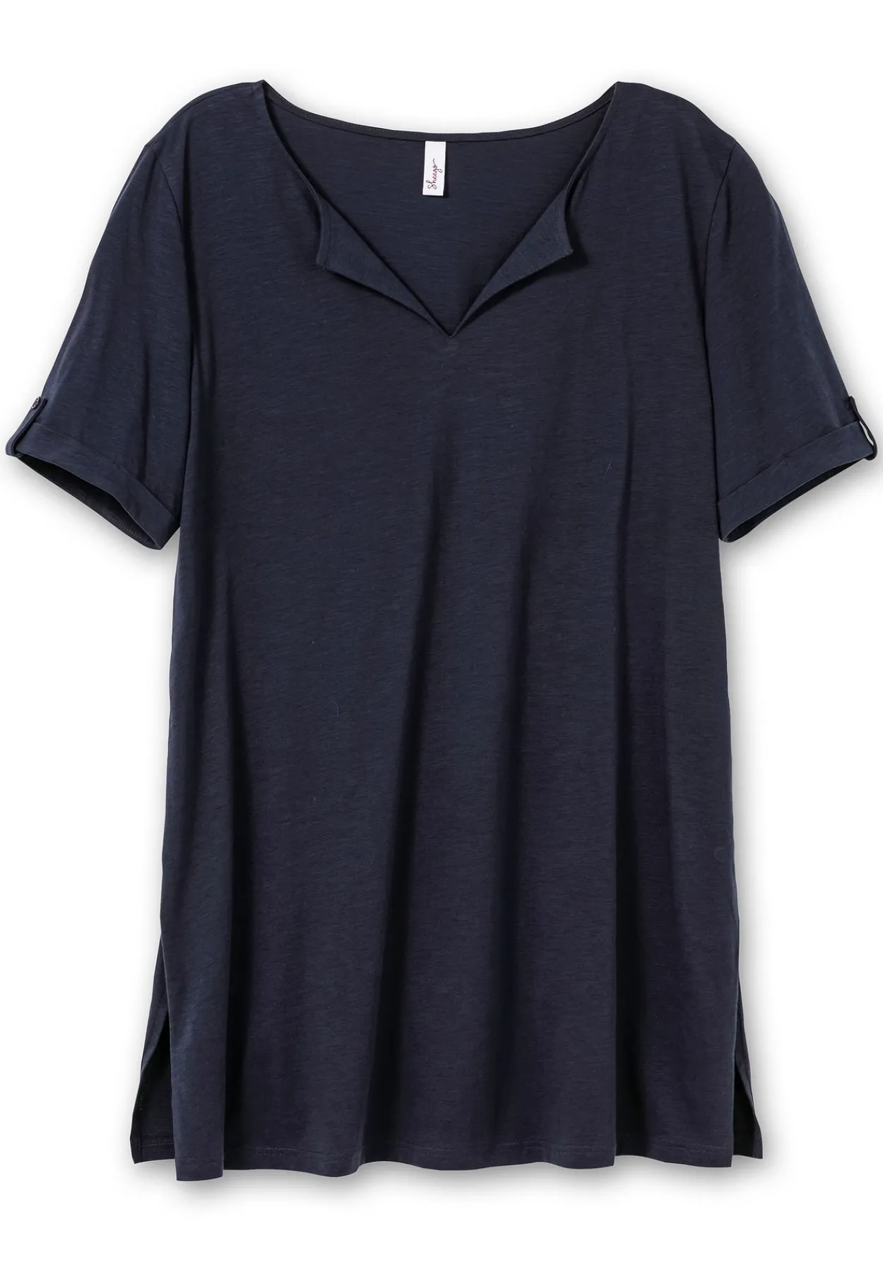 Longshirt mit geschlitztem Ausschnitt<sheego Outlet