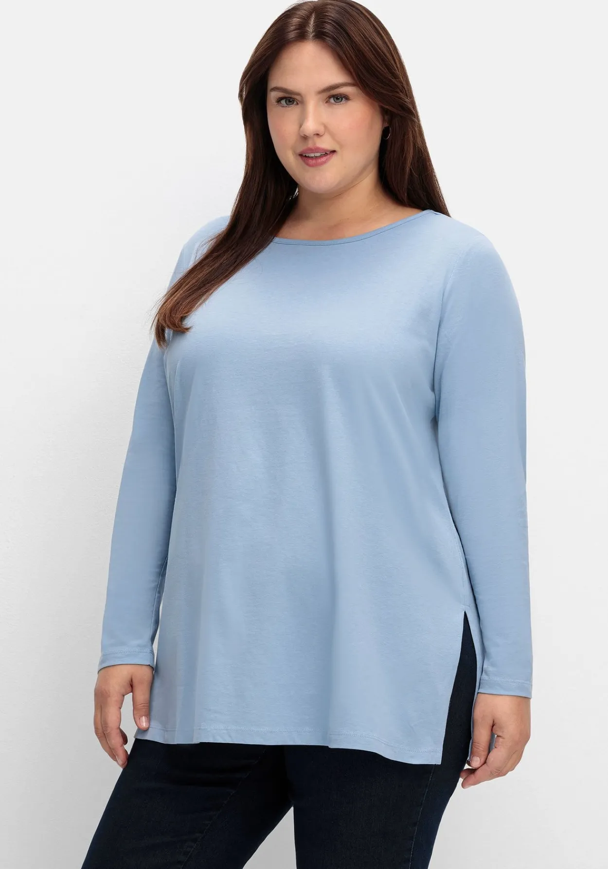 Longshirt mit hohen Seitenschlitzen<sheego New