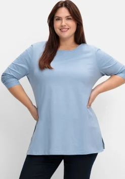 Longshirt mit hohen Seitenschlitzen<sheego New