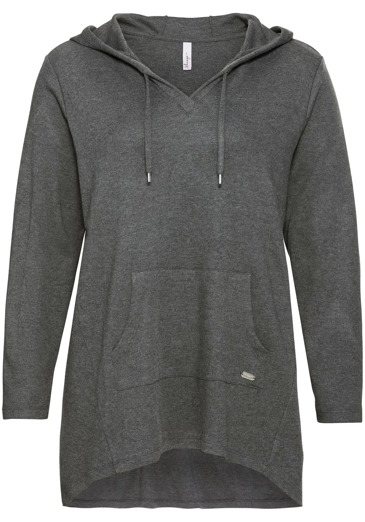 Longshirt mit Kängurutasche, im Vokuhila-Schnitt<sheego Sale