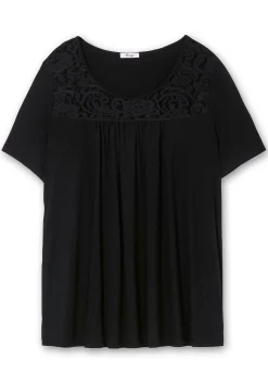 Longshirt mit Spitzenpasse, in A-Linie<sheego Best