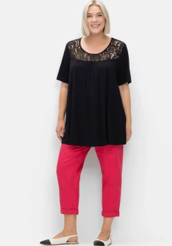 Longshirt mit Spitzenpasse, in A-Linie<sheego Best