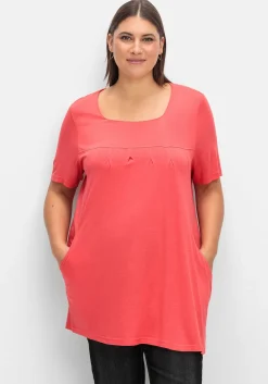 Longshirt mit Taschen und Karreeausschnitt<sheego Sale