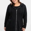 Longshirtjacke mit Kapuze und Kängurutasche<sheego Sale