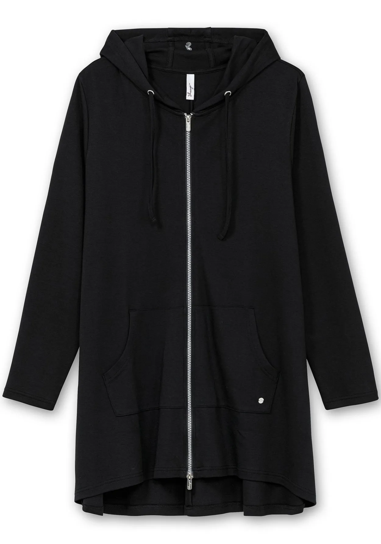 Longshirtjacke mit Kapuze und Kängurutasche<sheego Sale