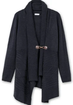 Longstrickjacke mit Schalkragen und Zipfelsaum<sheego by Joe Browns Outlet