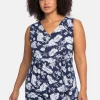 Longtop mit Blumendruck und Spitze im Rücken<sheego by Joe Browns Outlet
