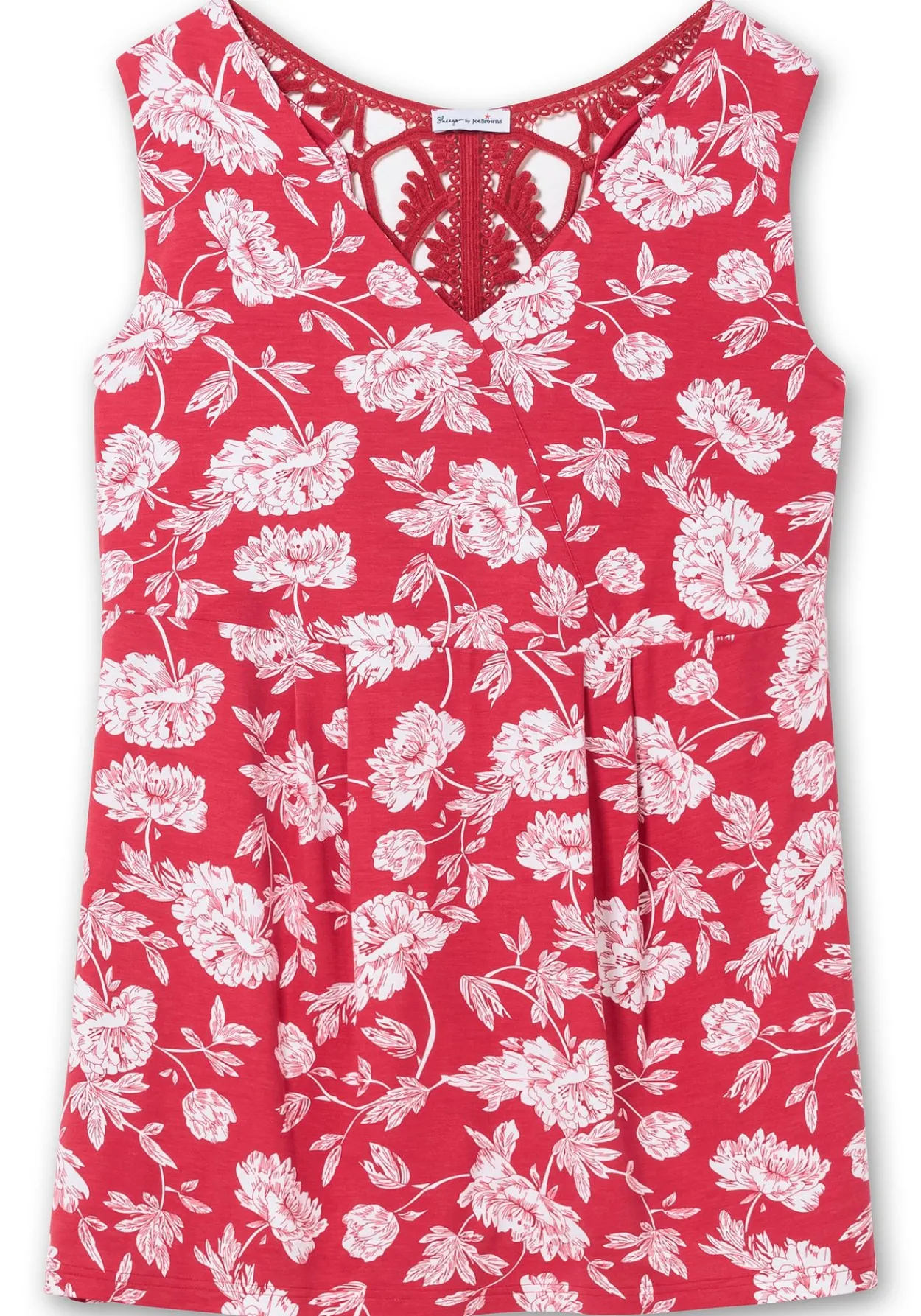 Longtop mit Blumendruck und Spitze im Rücken<sheego by Joe Browns Discount