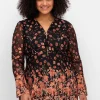 Longtunika aus Mesh, mit Trompetenärmeln<sheego by Joe Browns Hot