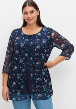 Longtunika im Lagenlook, mit Blumenprint<sheego Sale