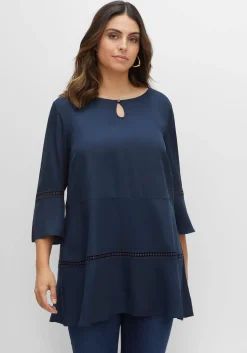 Longtunika in A-Linie, mit Lochmusterdetails<sheego Fashion