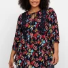 Longtunika mit Blumendruck, in Crinkle-Optik<sheego by Joe Browns Fashion