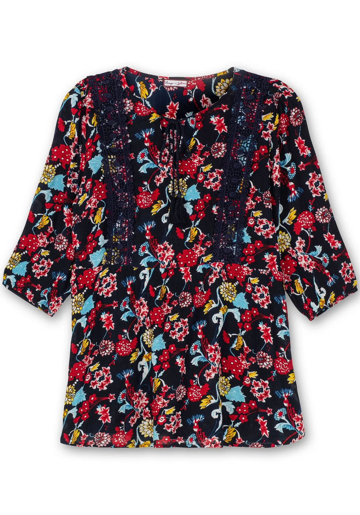 Longtunika mit Blumendruck, in Crinkle-Optik<sheego by Joe Browns Fashion