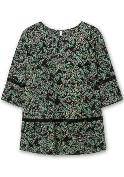 Longtunika mit floralem Print und Lochmusterdetails<sheego Best