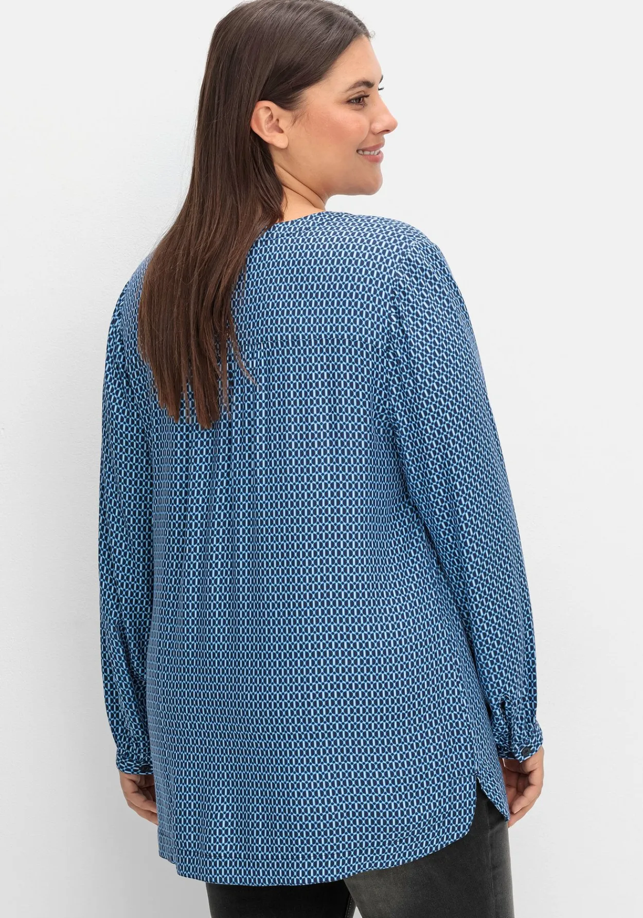 Longtunika mit Minimaldruck und Knopfleiste<sheego New