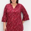 Longtunika mit Volants an den 3/4-Ärmeln<sheego Fashion