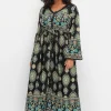 Maxikleid im Boho-Stil, mit Trompetenärmeln<sheego by Joe Browns Sale