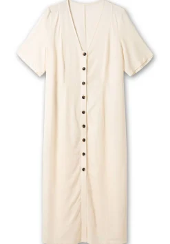 Maxikleid im Leinen-Mix, mit Knopfleiste<sheego Sale