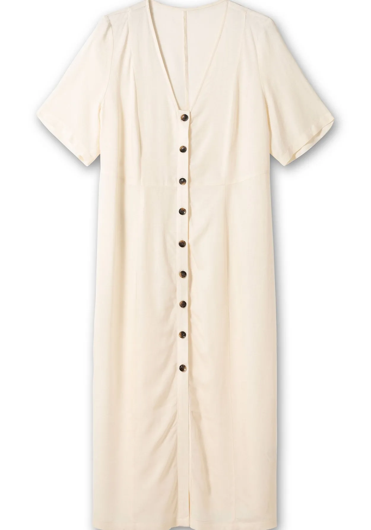 Maxikleid im Leinen-Mix, mit Knopfleiste<sheego Sale