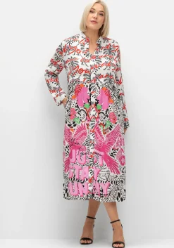 Maxikleid im Mustermix, mit Manschettenärmeln<sheego loves miss goodlife Outlet