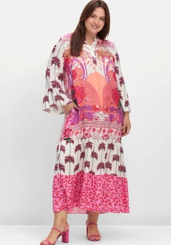 Maxikleid im Mustermix, mit Trompetenärmeln<sheego loves miss goodlife New