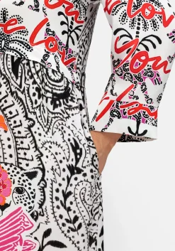 Maxikleid im Mustermix, mit Manschettenärmeln<sheego loves miss goodlife Outlet