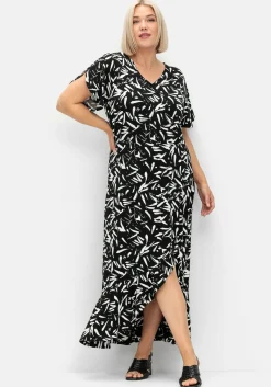 Maxikleid in Wickeloptik, mit hohem Schlitz<sheego Fashion