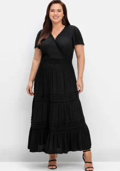 Maxikleid in Wickeloptik, mit Stufenvolant<sheego by Joe Browns Outlet