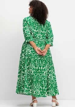 Maxikleid mit Alloverprint und gesmokter Taille<sheego by Joe Browns Best