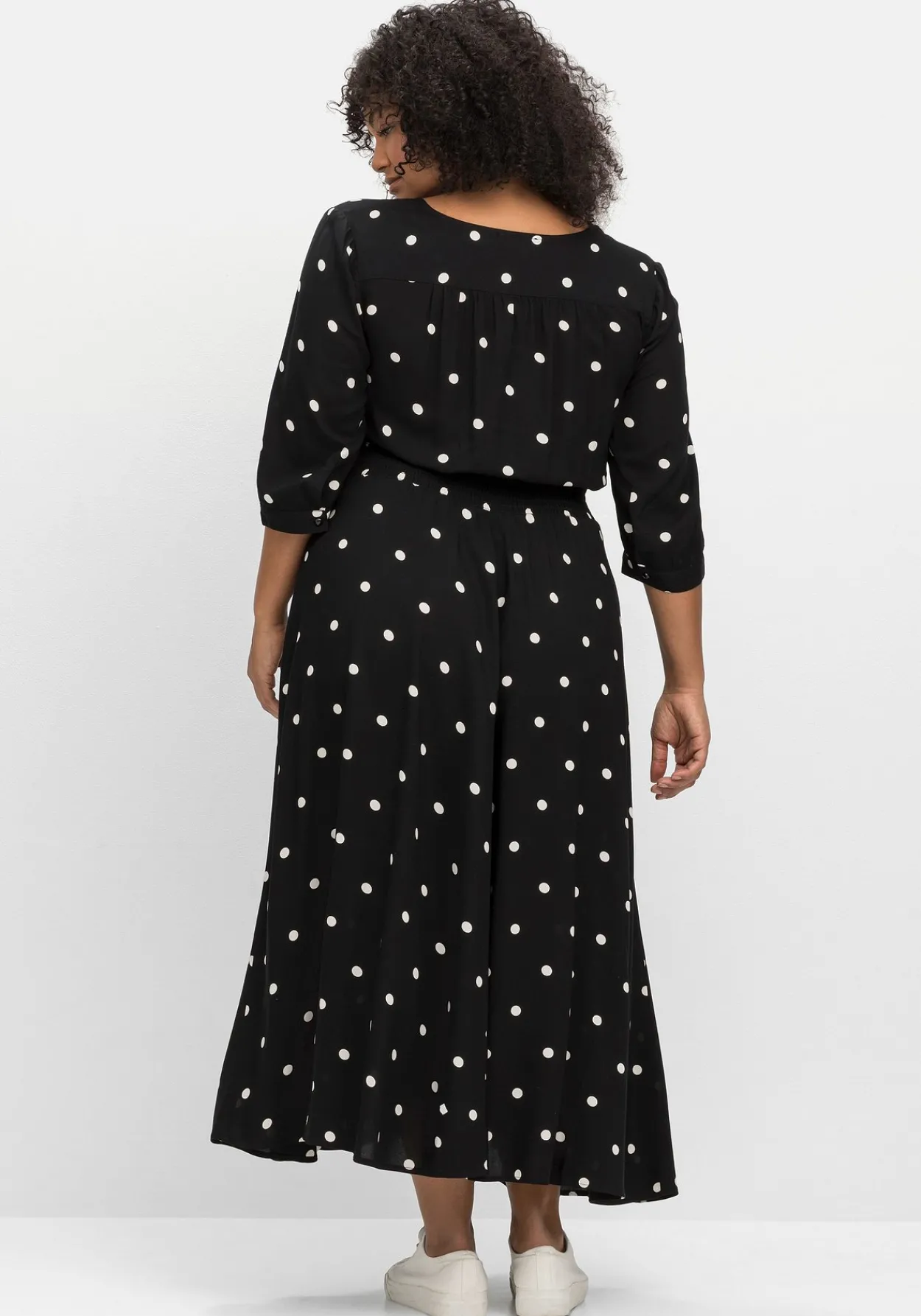 Maxikleid mit Alloverprint und gesmokter Taille<sheego by Joe Browns Online