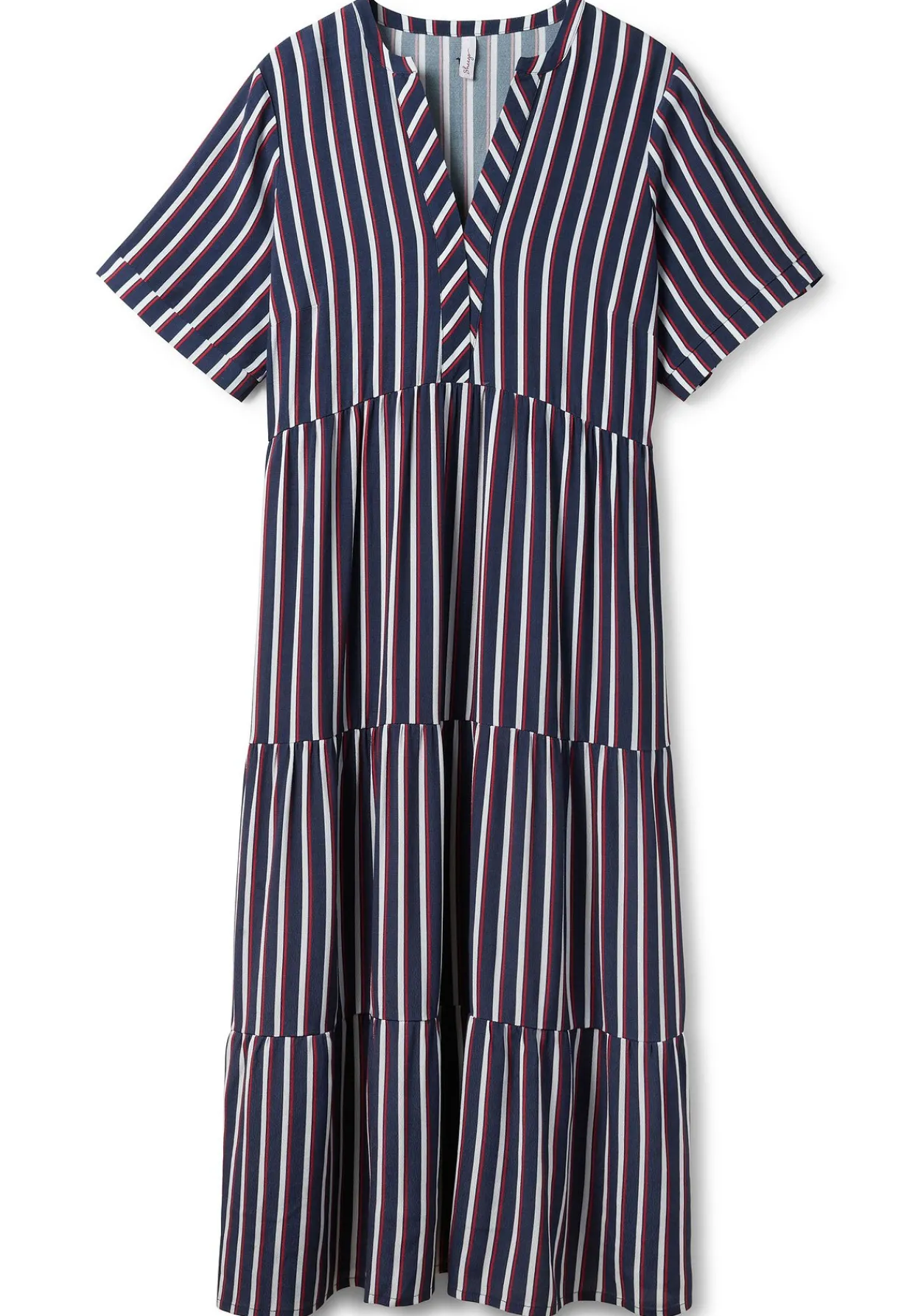 Maxikleid mit Alloverstreifen, weich fließend<sheego Clearance