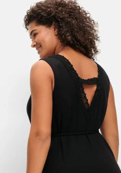 Maxikleid mit Bindegürtel und Rückenausschnitt<sheego Sale