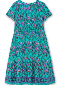 Maxikleid mit Blumendruck und Taillen-Smokbund<sheego by Joe Browns Sale
